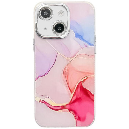 Electroplated Marble Texture Phone Case, For iPhone 13