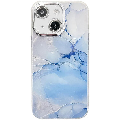 Electroplated Marble Texture Phone Case, For iPhone 13