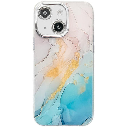Electroplated Marble Texture Phone Case, For iPhone 13