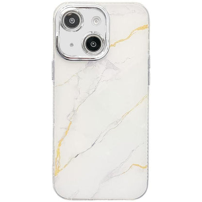 Electroplated Marble Texture Phone Case, For iPhone 14