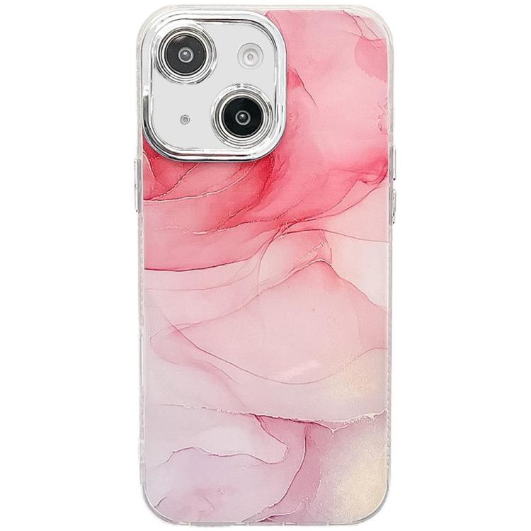 Electroplated Marble Texture Phone Case, For iPhone 14