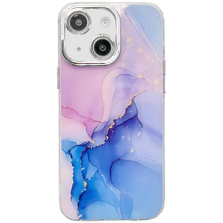 Electroplated Marble Texture Phone Case, For iPhone 14