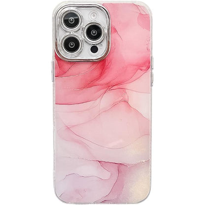 Electroplated Marble Texture Phone Case, For iPhone 14 Pro