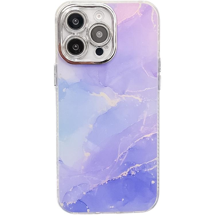 Electroplated Marble Texture Phone Case, For iPhone 14 Pro Max