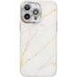 Electroplated Marble Texture Phone Case, For iPhone 15 Pro