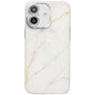 Electroplated Marble Texture Phone Case, For iPhone 16 Plus