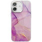 Electroplated Marble Texture Phone Case, For iPhone 16 Plus