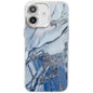 Electroplated Marble Texture Phone Case, For iPhone 16