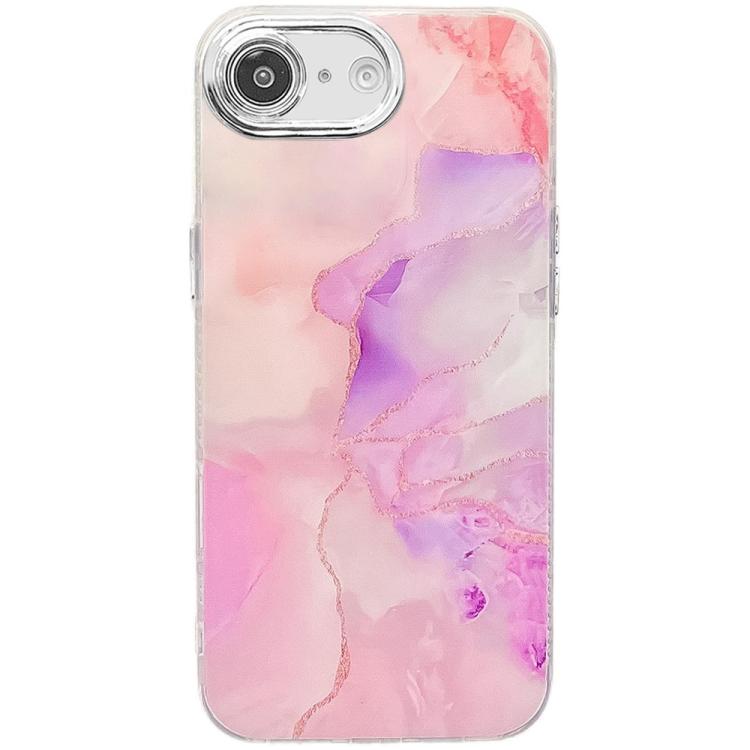 Electroplated Marble Texture Phone Case, For iPhone 17e / 16e