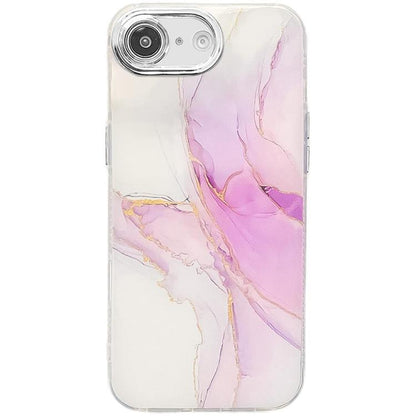 Electroplated Marble Texture Phone Case, For iPhone 17e / 16e
