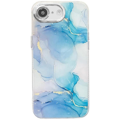 Electroplated Marble Texture Phone Case, For iPhone 17e / 16e