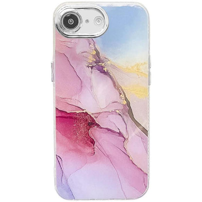 Electroplated Marble Texture Phone Case, For iPhone 17e / 16e