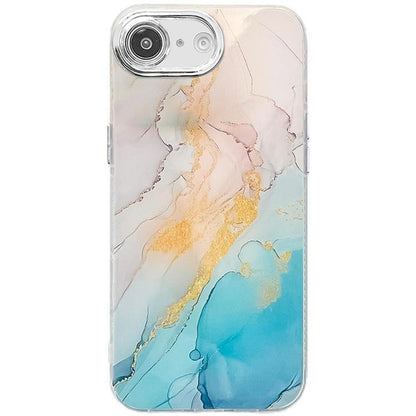 Electroplated Marble Texture Phone Case, For iPhone 17e / 16e