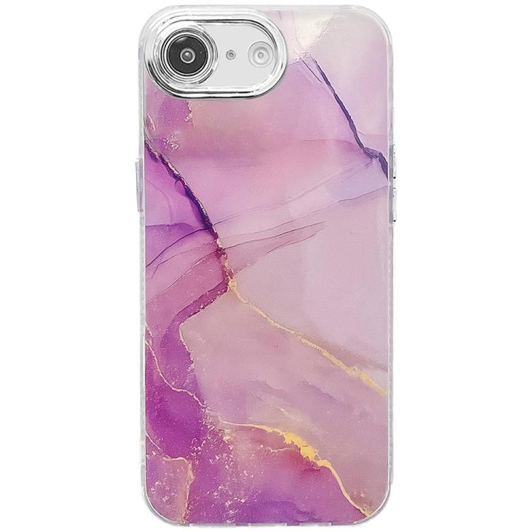 Electroplated Marble Texture Phone Case, For iPhone 17e / 16e