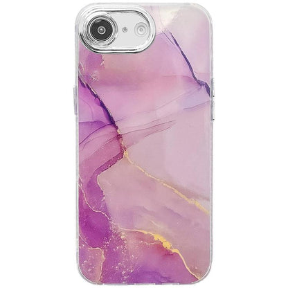 Electroplated Marble Texture Phone Case, For iPhone 17e / 16e