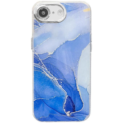 Electroplated Marble Texture Phone Case, For iPhone 17e / 16e