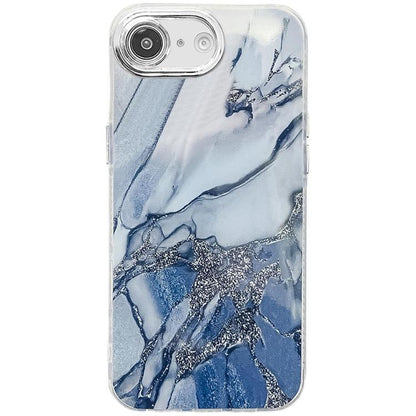 Electroplated Marble Texture Phone Case, For iPhone 17e / 16e