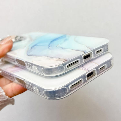 Electroplated Marble Texture Phone Case, For iPhone 13