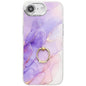 Electroplated Marble Texture Ring Holder Phone Case, For iPhone 17e / 16e