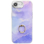 Electroplated Marble Texture Ring Holder Phone Case, For iPhone 17e / 16e