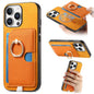 Retro Cross Leather Ring Side Insert Card Bag MagSafe Phone Case, For iPhone 16 Pro Max, For iPhone 16 Pro, For iPhone 16 Plus