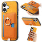 Retro Cross Leather Ring Side Insert Card Bag MagSafe Phone Case, For iPhone 16, For iPhone 15 Pro max, For iPhone 15 Pro