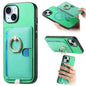 Retro Cross Leather Ring Side Insert Card Bag MagSafe Phone Case, For iPhone 15 Plus, For iPhone 15, For iPhone 14 Plus