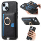 Retro Cross Leather Ring Side Insert Card Bag MagSafe Phone Case, For iPhone 15 Plus, For iPhone 15, For iPhone 14 Plus