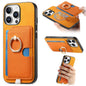 Retro Cross Leather Ring Side Insert Card Bag MagSafe Phone Case, For iPhone 14, For iPhone 14 Pro, For iPhone 14 Pro Max