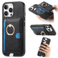 Retro Cross Leather Ring Side Insert Card Bag MagSafe Phone Case, For iPhone 14, For iPhone 14 Pro, For iPhone 14 Pro Max