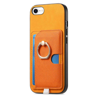 Retro Cross Leather Ring Side Insert Card Bag MagSafe Phone Case, For iPhone 7 / 8 / SE 2022, For iPhone 13 Pro Max, For iPhone 13 Pro