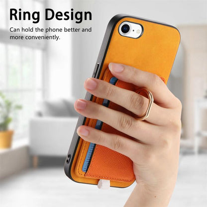 Retro Cross Leather Ring Side Insert Card Bag MagSafe Phone Case, For iPhone 7 / 8 / SE 2022, For iPhone 13 Pro Max, For iPhone 13 Pro