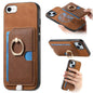 Retro Cross Leather Ring Side Insert Card Bag MagSafe Phone Case, For iPhone 7 / 8 / SE 2022, For iPhone 13 Pro Max, For iPhone 13 Pro