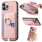 Retro Cross Leather Ring Side Insert Card Bag MagSafe Phone Case, For iPhone 11 Pro Max, For iPhone 11, For iPhone 11 Pro