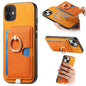 Retro Cross Leather Ring Side Insert Card Bag MagSafe Phone Case, For iPhone 11 Pro Max, For iPhone 11, For iPhone 11 Pro