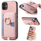 Retro Cross Leather Ring Side Insert Card Bag MagSafe Phone Case, For iPhone 11 Pro Max, For iPhone 11, For iPhone 11 Pro