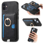Retro Cross Leather Ring Side Insert Card Bag MagSafe Phone Case, For iPhone 11 Pro Max, For iPhone 11, For iPhone 11 Pro