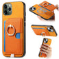 Retro Cross Leather Ring Side Insert Card Bag MagSafe Phone Case, For iPhone 11 Pro Max, For iPhone 11, For iPhone 11 Pro