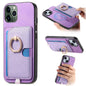 Retro Cross Leather Ring Side Insert Card Bag MagSafe Phone Case, For iPhone 11 Pro Max, For iPhone 11, For iPhone 11 Pro