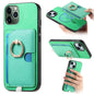 Retro Cross Leather Ring Side Insert Card Bag MagSafe Phone Case, For iPhone 11 Pro Max, For iPhone 11, For iPhone 11 Pro