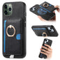 Retro Cross Leather Ring Side Insert Card Bag MagSafe Phone Case, For iPhone 11 Pro Max, For iPhone 11, For iPhone 11 Pro