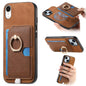 Retro Cross Leather Ring Side Insert Card Bag MagSafe Phone Case, For iPhone X / XS, For iPhone XR, For iPhone XS Max