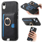 Retro Cross Leather Ring Side Insert Card Bag MagSafe Phone Case, For iPhone X / XS, For iPhone XR, For iPhone XS Max
