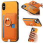 Retro Cross Leather Ring Side Insert Card Bag MagSafe Phone Case, For iPhone X / XS, For iPhone XR, For iPhone XS Max