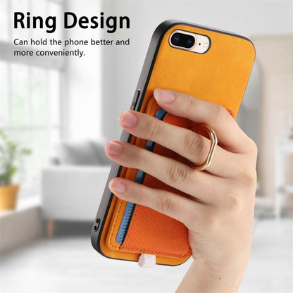 Retro Cross Leather Ring Side Insert Card Bag MagSafe Phone Case