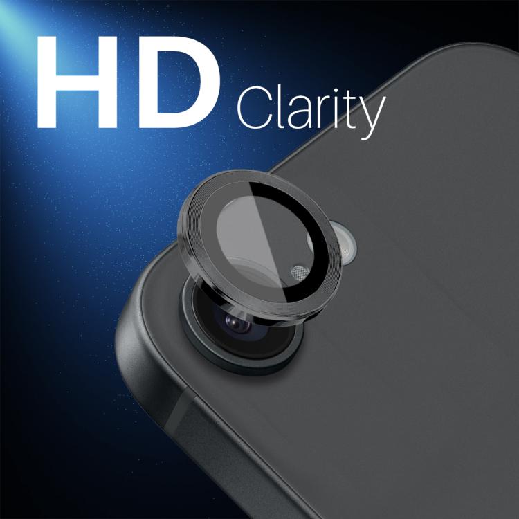 NORTHJO Camera Lens Protector CD Metal Ring Tempered Glass Film, For iPhone 17e / 16e