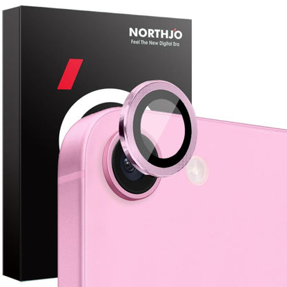NORTHJO Camera Lens Protector CD Metal Ring Tempered Glass Film, For iPhone 17e / 16e