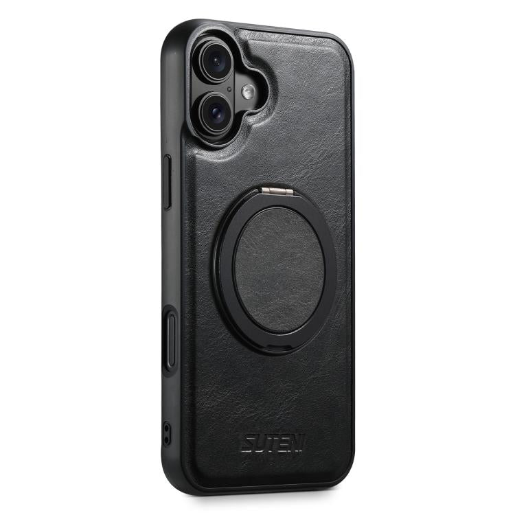 Suteni G3 Oil Wax 360 Rotation Holder MagSafe Back Phone Case, For iPhone 18, For iPhone 18 Pro, For iPhone 18 Pro Max, For iPhone 17 Pro Max, For iPhone 17 Pro, For iPhone 17, For iPhone Air, For iPhone 16 Pro Max