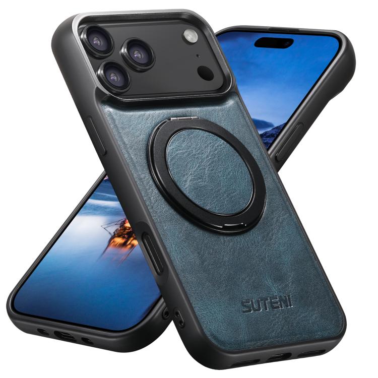 Suteni G3 Oil Wax 360 Rotation Holder MagSafe Back Phone Case, For iPhone 18, For iPhone 18 Pro, For iPhone 18 Pro Max, For iPhone 17 Pro Max, For iPhone 17 Pro, For iPhone 17, For iPhone Air, For iPhone 16 Pro Max