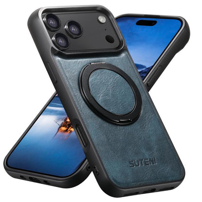 Suteni G3 Oil Wax 360 Rotation Holder MagSafe Back Phone Case, For iPhone 18, For iPhone 18 Pro, For iPhone 18 Pro Max, For iPhone 17 Pro Max, For iPhone 17 Pro, For iPhone 17, For iPhone Air, For iPhone 16 Pro Max